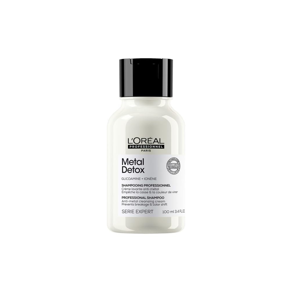 L?Or?al Professionnel Metal Detox Shampoo 100ml, Prevent Breakage & Colour Fade from hard water, Prevent Damaged Hair, Sulphate-Free & Vegan, Travel