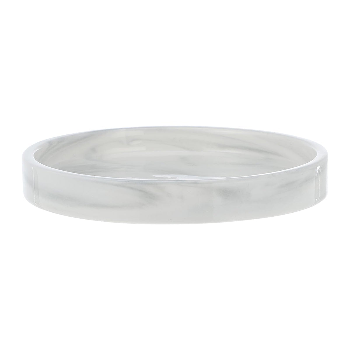 Cabilock Vanity Tray Marble Design Ceramic Storage Plate 7 Inches Elegant Home Adornment Skid-resistant Marble Tray