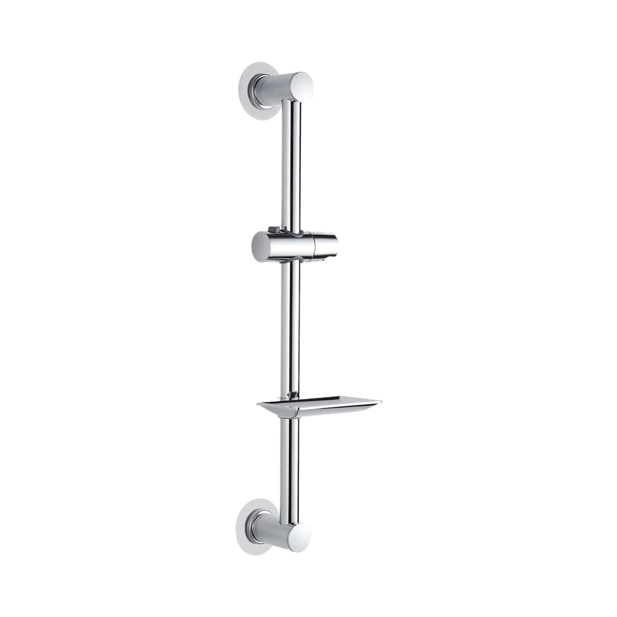 Ibergrif M20802-1 Shower Riser Rail, 57cm Shower Rail, No Drilling Required, Shower Rail kit with Adjustable Shower Head Holder and Soap Dish, Shower