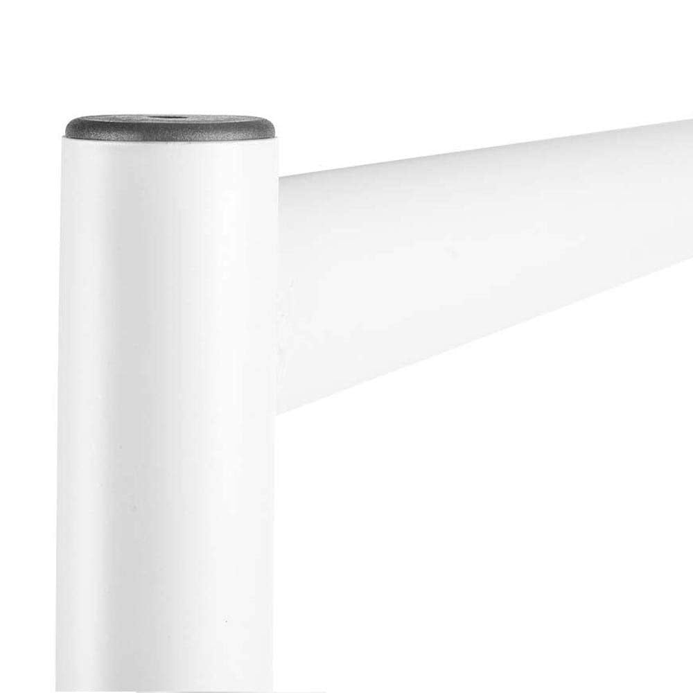 The Shopfitting Shop Heavy Duty White Clothes Rail 6ft Long x 5ft High Garment Storage Rack 32mm Steel Tube White