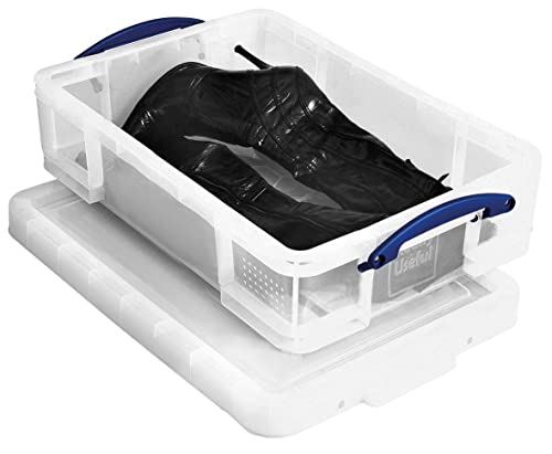 Really Useful Box Plastic Storage 24.5 Litre Clear (Pack Of 4)
