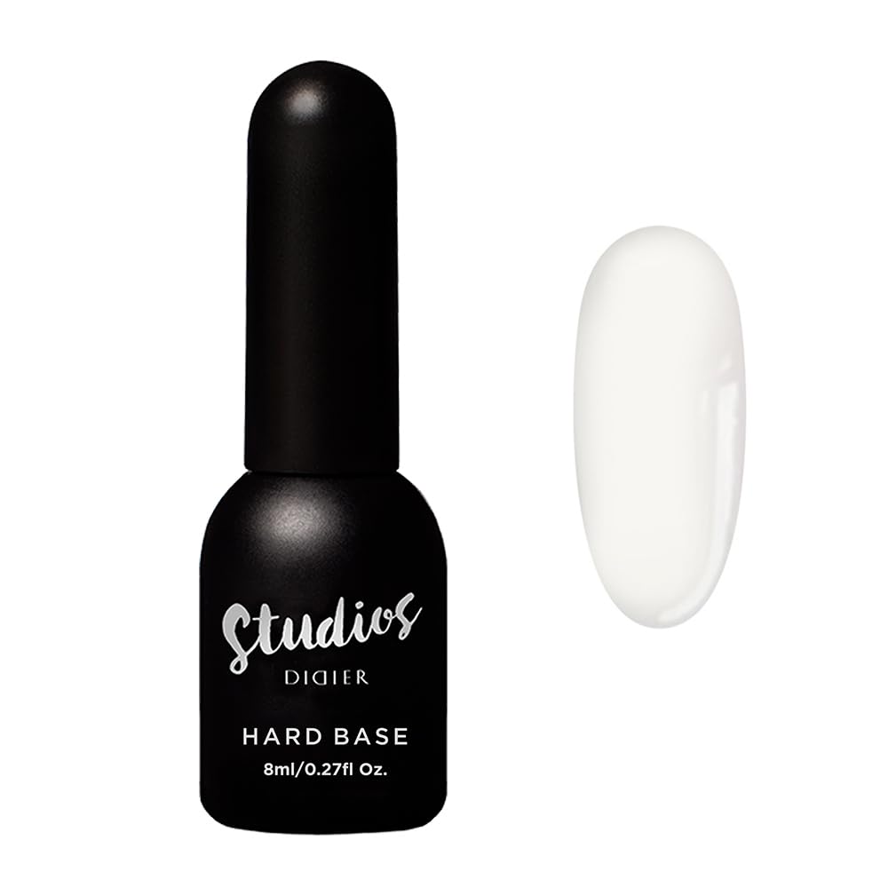 DIDIER LAB Premium Hard Gel Base Coat Clear 8ml - HEMA Free Gel Polish Base UV/LED - Strengthening Self-Leveling Formula with Invisible Fiberglass