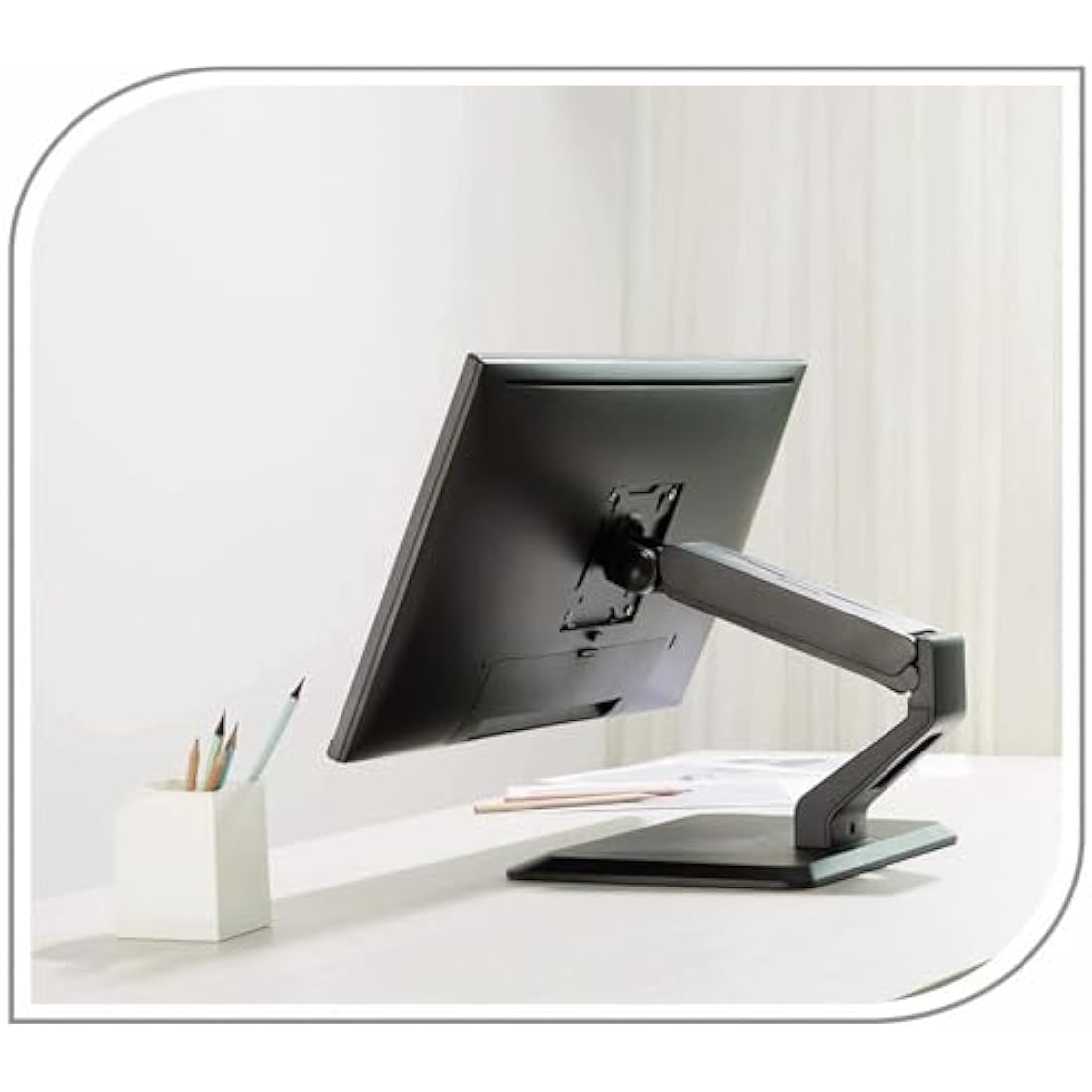 PureMounts Touchscreen Mount for Monitors with 43-81 cm (17-32 Inches) VESA 75 x 75 to 100 x 100 Fully Moveable Maximum Load 10 kg Black