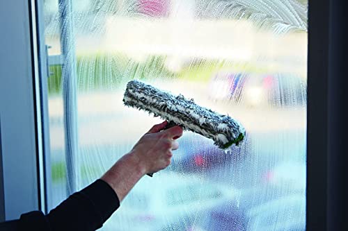 UNGER ErgoTec Ninja Washer 45cm - Squeegee Blade, Microfibre Cover & Rubber Grip Handle - Window Cleaning Equipment