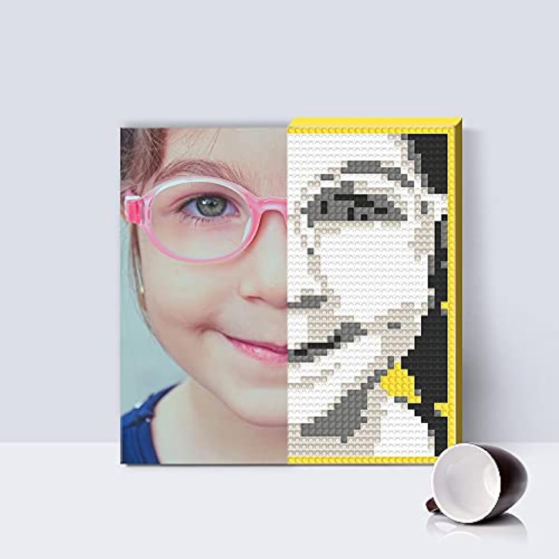 Personalized Mosaic Portrait Custom Building Kit Bricks Art Set Customized Your Own Photo Picture Constructor Gift (Large/15.7"x15.7")