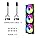 TZMRIT Interstellar-V2 Infinity Mirror ARGB PWM PC Fans 120mm Black, Rgb Fan 120mm, Triple Pack