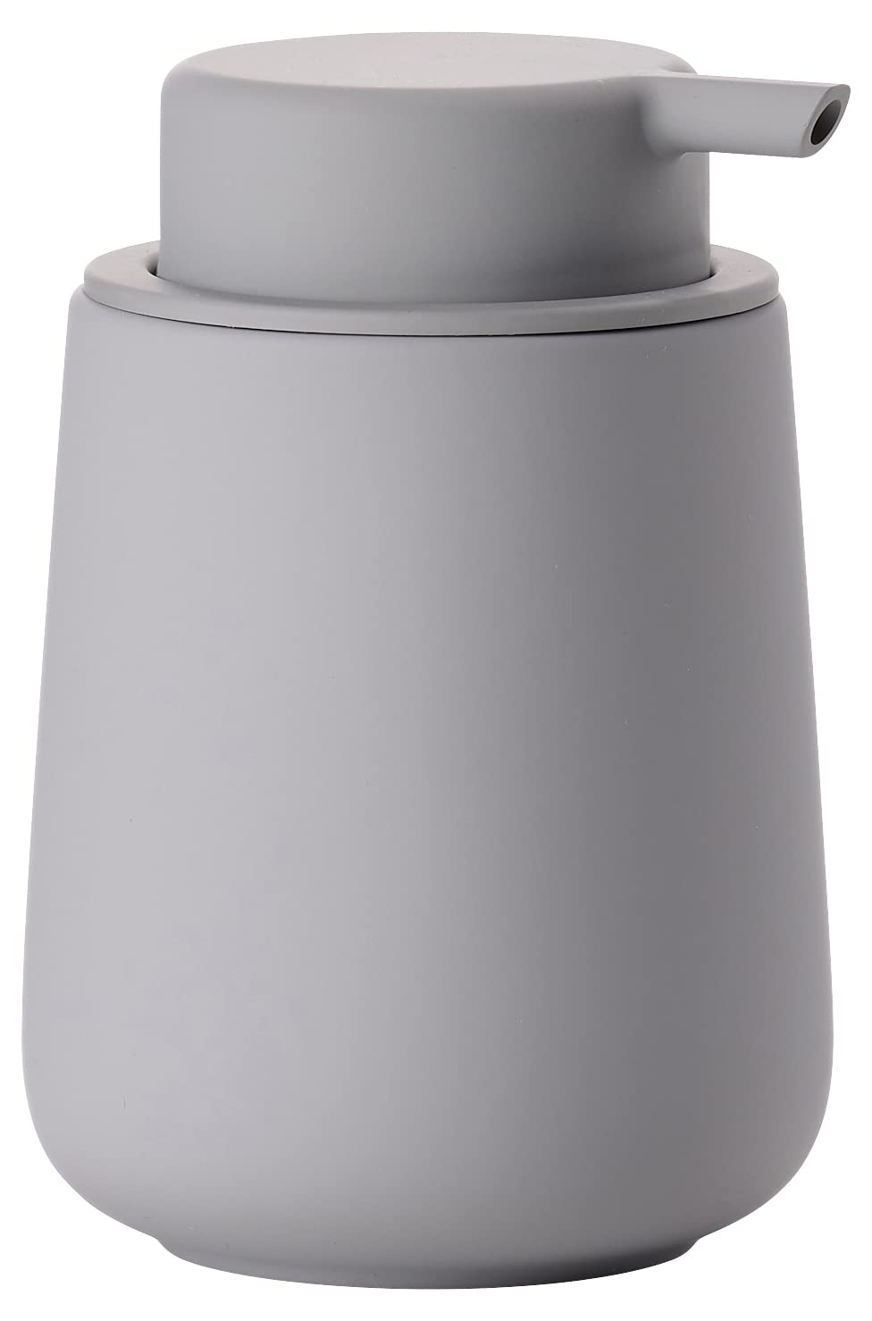 Zone Denmark Nova One Bathroom Soap Dispenser, Ceramic Dispenser for Hand Soap/Liquid Soap, Diameter 8 cm, Height 11.5 cm, Capacity 250 ml, Gull Grey
