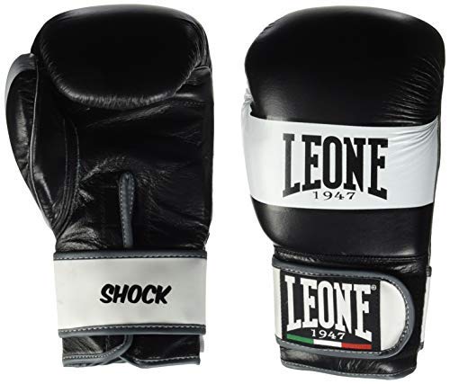 LEONE 1947, Shock Boxing Gloves, Unisex Adult, Black, 14 OZ, GN047