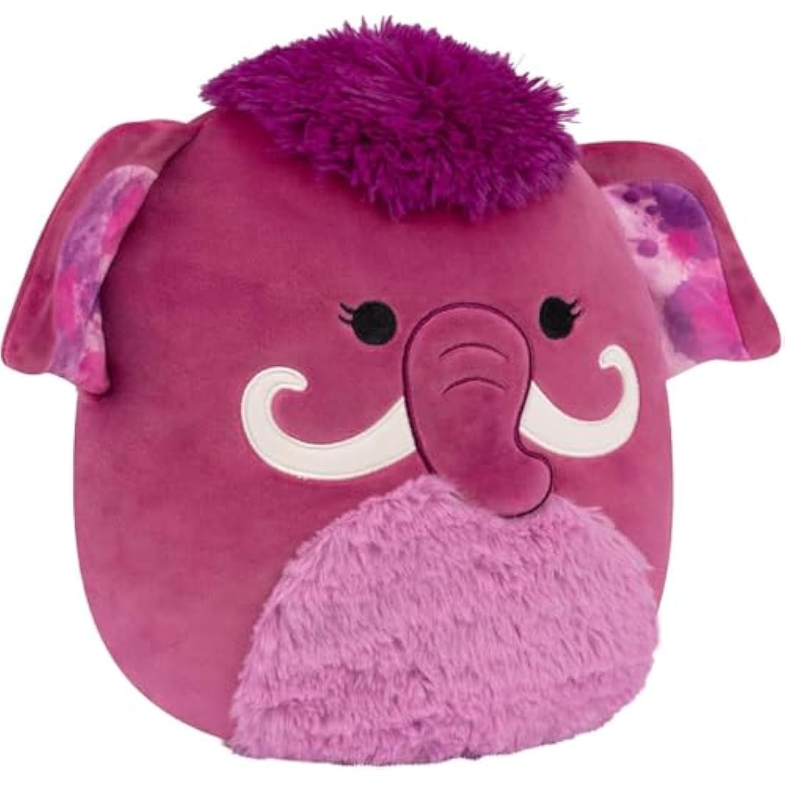 Squishmallows Original 12-Inch Magdalena the Megenta Woolly Mammoth Medium-Sized Ultrasoft Plush