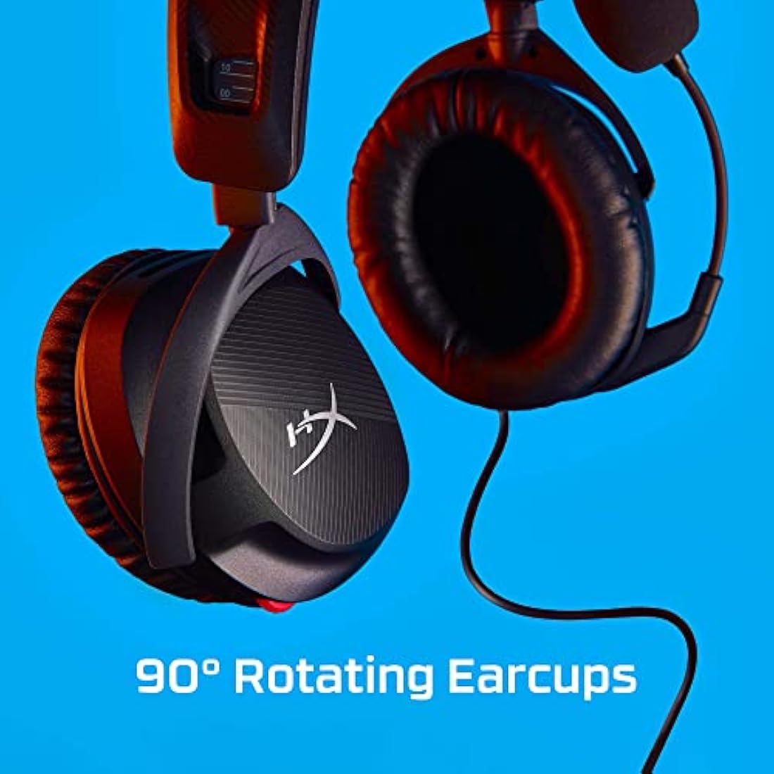 HYPERX 519T1AA Cloud Stinger 2 – Lightweight over-ear headset with mic, Swivel-to-mute function, 50mm drivers, PC Compatible, Black