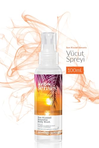 Avon Senses Body Mist 100ml (Sun Kissed Sunsets Oud & Ylang Ylang Scent)