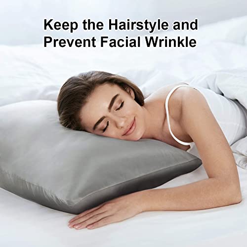 tenn well 2 Pack Mulberry Silk Pillowcase for Hair and Skin, Both Sides 100% Pure Silk Pillowcase 19 Momme Soft Smooth Pillow Case with Hidden Zipper