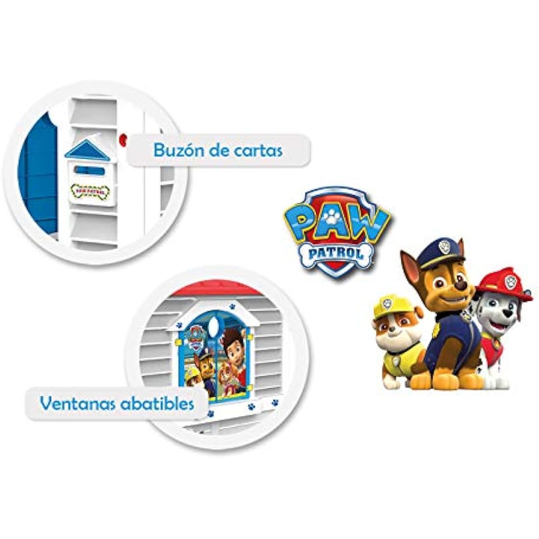 Chicos - Paw Patrol House | Garden Cabin for Children + 24 Months | Sturdy and Durable Outdoor Children's House with Easy Assembly Dimensions: 84 x 103 x 104 cm (89526)