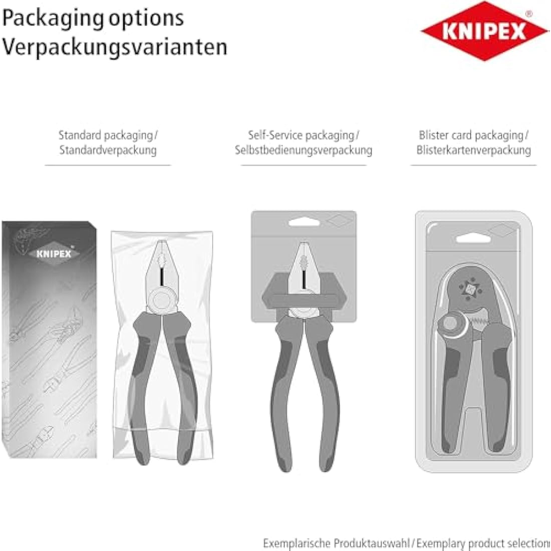 KNIPEX Alligator Water Pump Pliers, 250 mm, Nuts to 46 mm, Pipes to 50 mm, Robust Construction, Self-Locking, Pipe Wrench, 88 01 250