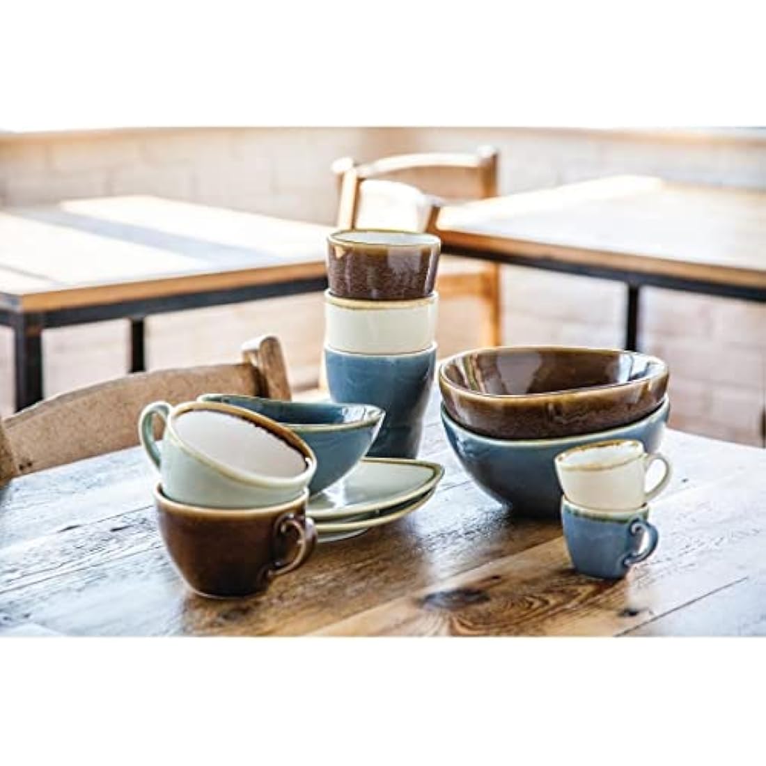 Olympia Kiln GP478 6x Cappucino Cup Moss 8oz/230ml Coffee Cups Tea Serving Tableware