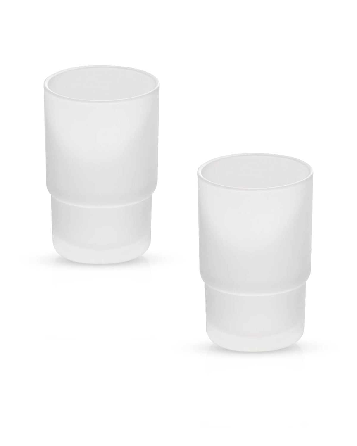Gedotec toothbrush tumbler | bathroom ? 6.7 cm toothbrush tumbler | 2 pieces | toothbrush tumbler made of satinised glass | toothbrush tumbler