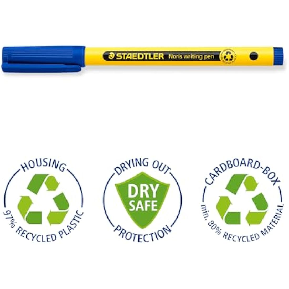 STAEDTLER 307-3 CT50 Noris Handwriting Pen - Blue (Tub of 50)