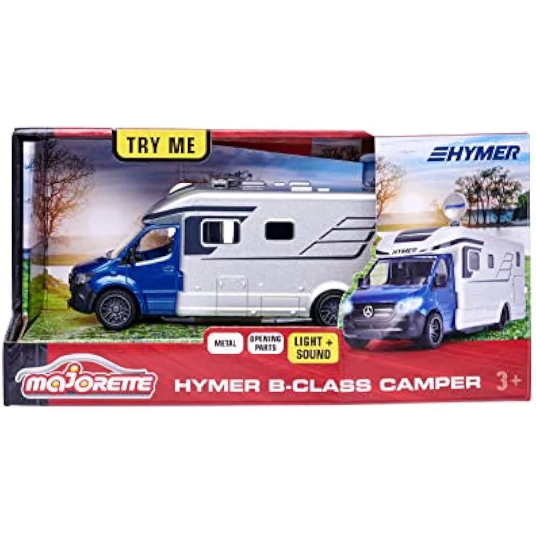 Majorette Grand Series City Hymer B-Class 780T Camper Die-Cast Toy - Larger 1:43 Scale Model - Batteries Included