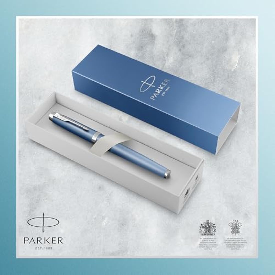 Parker IM Writing Rituals Fountain Pen | Peaceful Blue Finish with Gradient & Chrome Trims | Fine Nib | Blue Ink | Gift Box