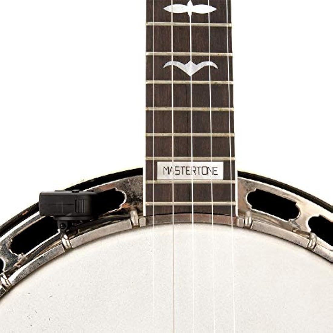 Planet Waves PW-CT-16 D'Addario Micro Banjo Tuner - Multi-color display - Digital Tuner - Non Marring Hoop Bracket - Fast & Accurate Tuning - Visual Metronome,Black