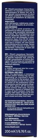 Rilastil Liporeducer Shaping Cream, Remodeled Action, Firming and Toning, Slimming Effect, Rich and Creamy Texture, Pack of 200 ml