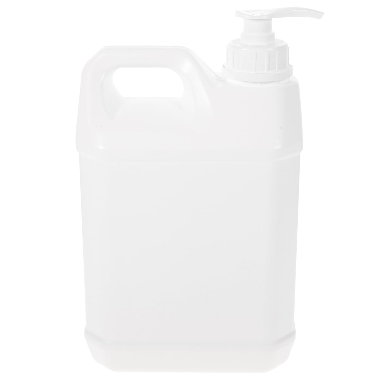 EXCEART 2.5L Refillable Pump Bottle for Liquid Soap Shampoo - Large White Plastic Container with Gasket for Easy Use