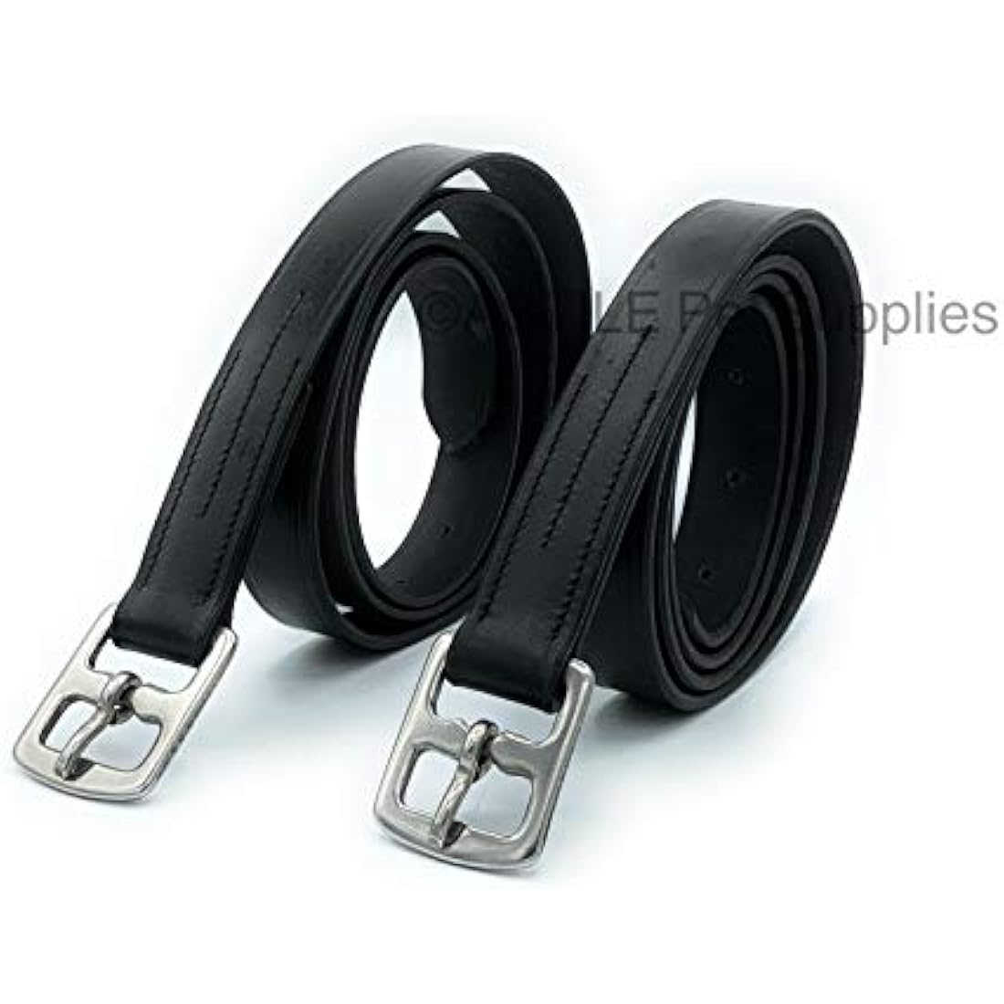 Leather Stirrup Leathers Adults Or Childs Black Brown Color Strong Leather With Soft Finish (54-Inch, Black)