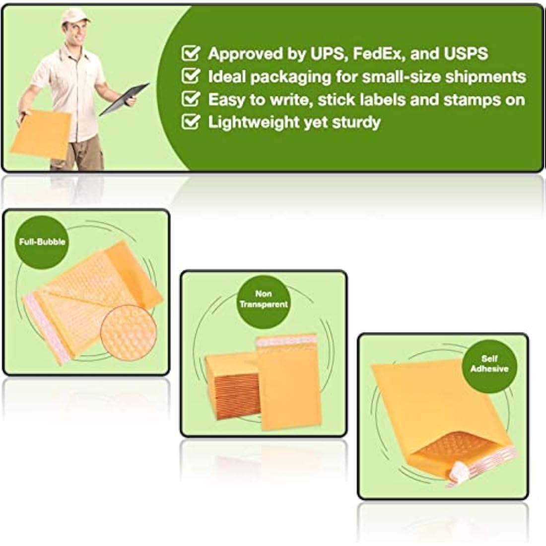 NaXew Padded Envelopes A5, with Easy Tear Strip Peel + Seal Bubble Mailer Bags Postal Wrap Envelope Cushioned Protective Packaging 150 x 215 mm (Yellow A5, 10pcs)