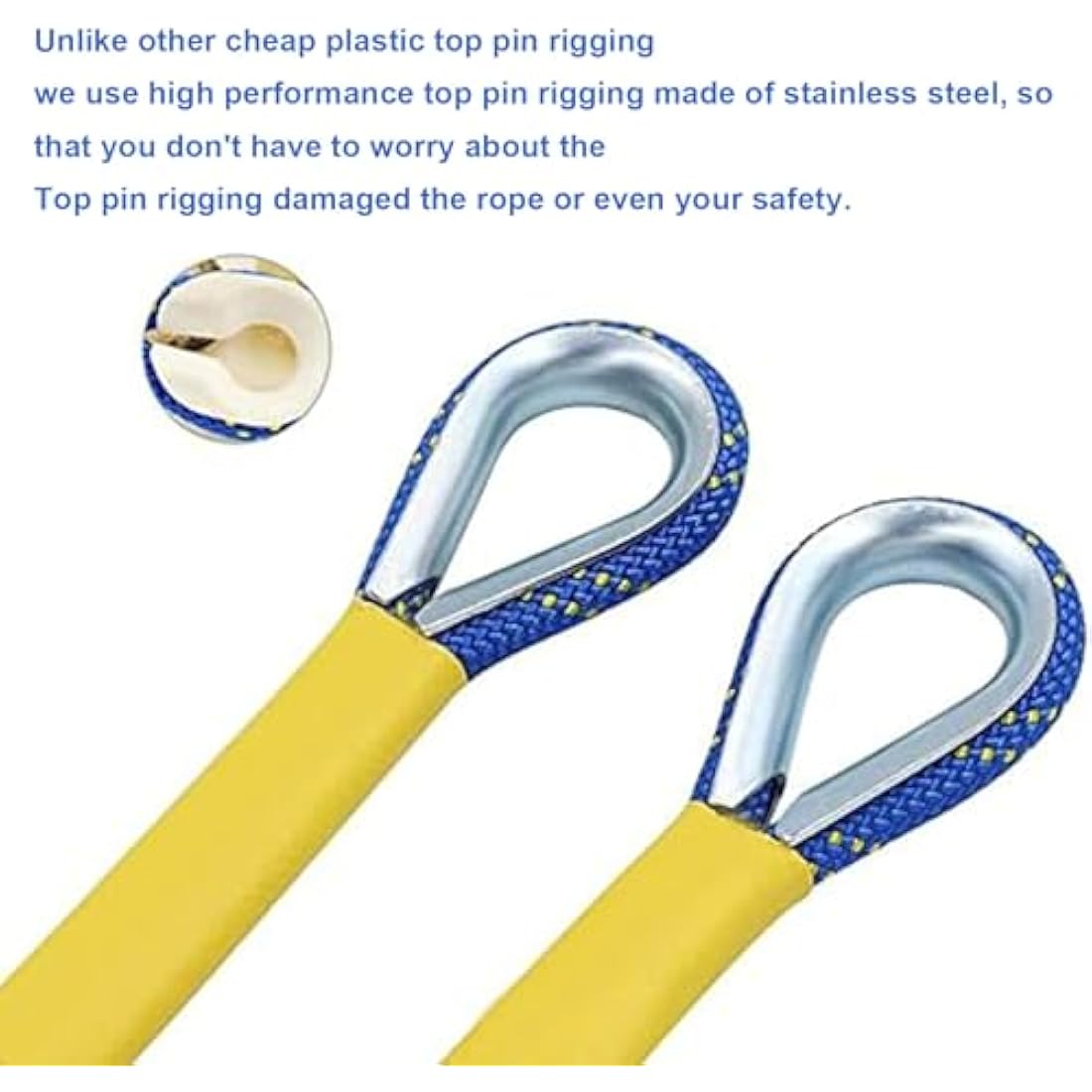 Gangying Climbing Rope 8mm Outdoor Static Rock Climbing Rope 30m High Strength Cord Safety Rope Braid Nylon Rope Escape Rope Fire Rescue Parachute Rope with 2 Carabiner
