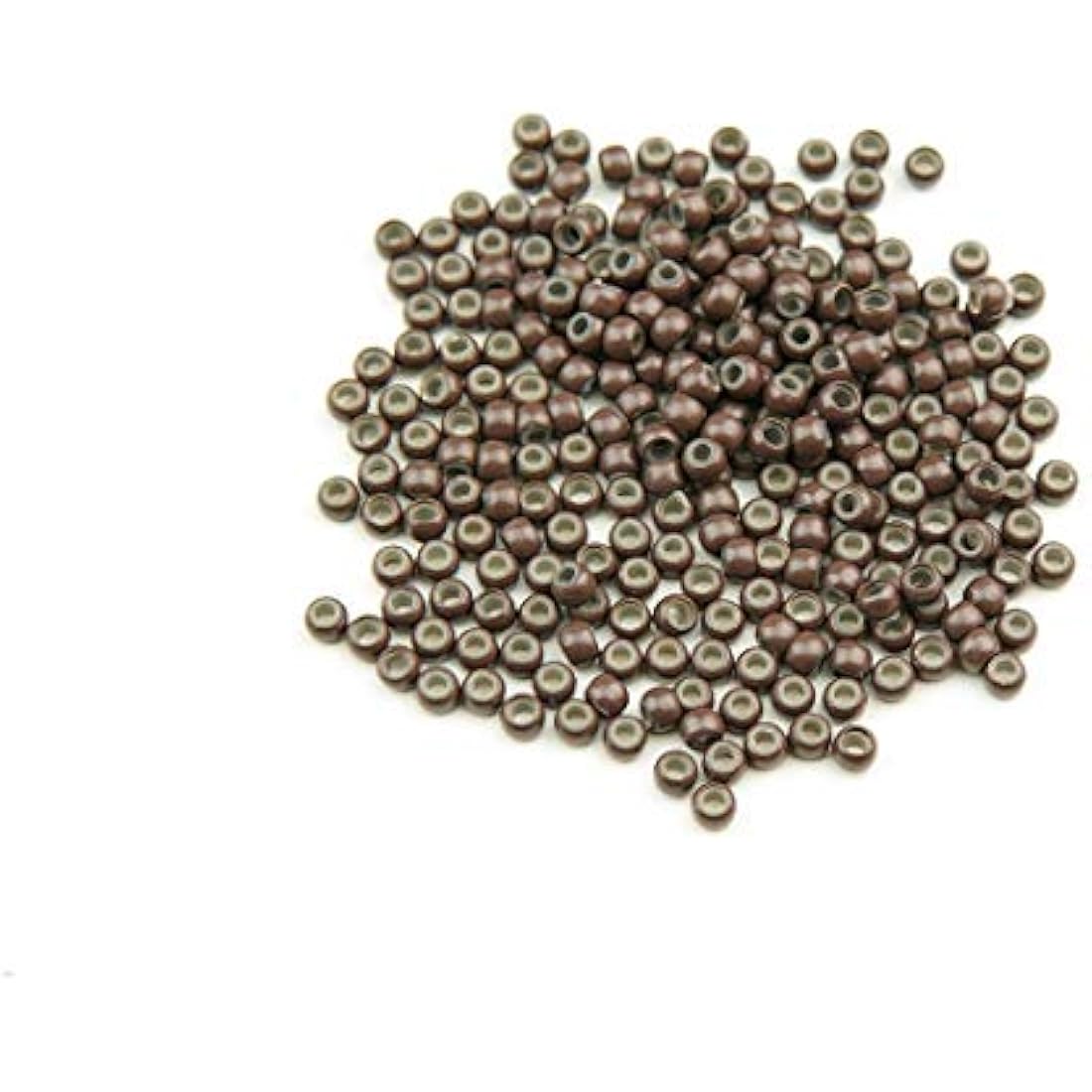 KOCONI 1000 Pcs Nano Rings 3mm Hair Extension Beads - Silicone Lined Micro Beads for Nano Rings #5 Brown