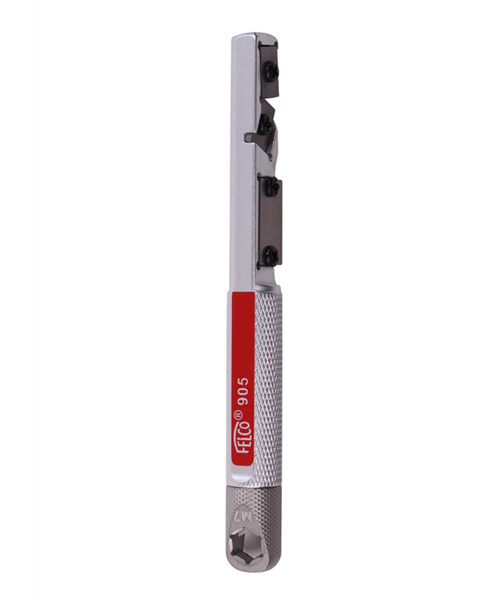 Felco Sharpener Model 905 Pre Set Bevel 23 Degree Fixed Angle Carbide Stone Integrated Spanner 7mm & 8mm Adjustment