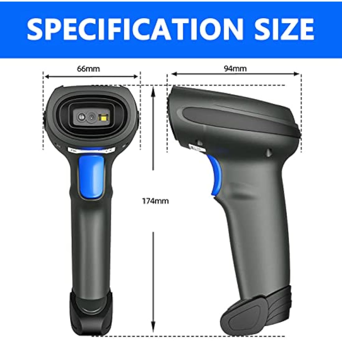 LENVII Handheld 2D Barcode Scanner QR Code Scanner 1D Bar Code Scanner USB Barcode Reader Barcode Scanners for Shop,Store,Supermarket, Warehouse