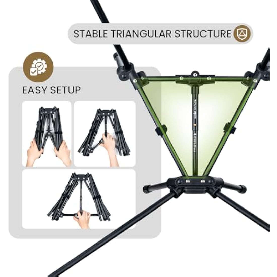 OneTigris Tigerblade High Back Camping Chair with Pillow Design, Comfortable Widened Seat Folding Chair