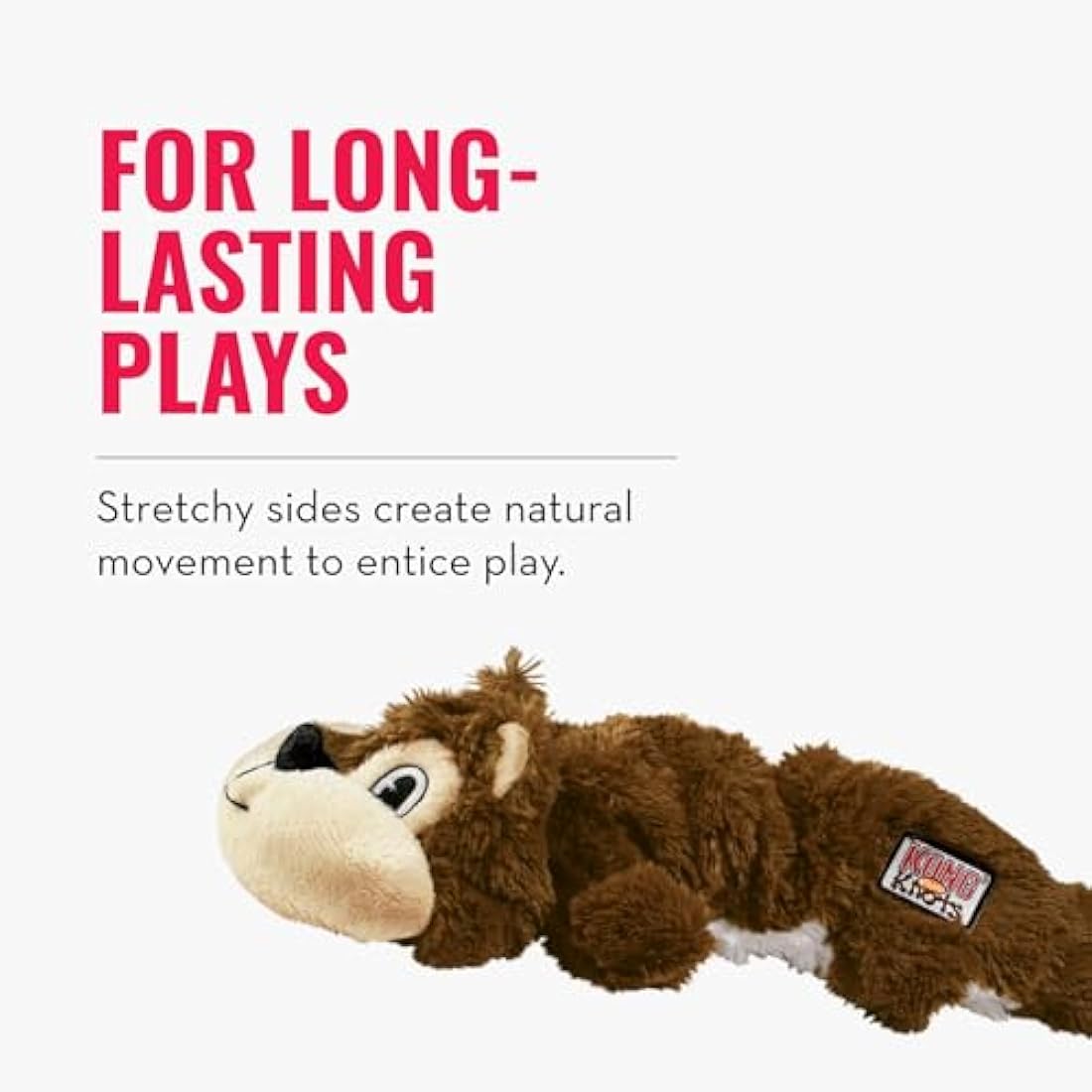 KONG - Scrunch Knots Raccoon - Internal Knotted Ropes and Minimal Stuffing for Less Mess - For Small/Medium Dogs