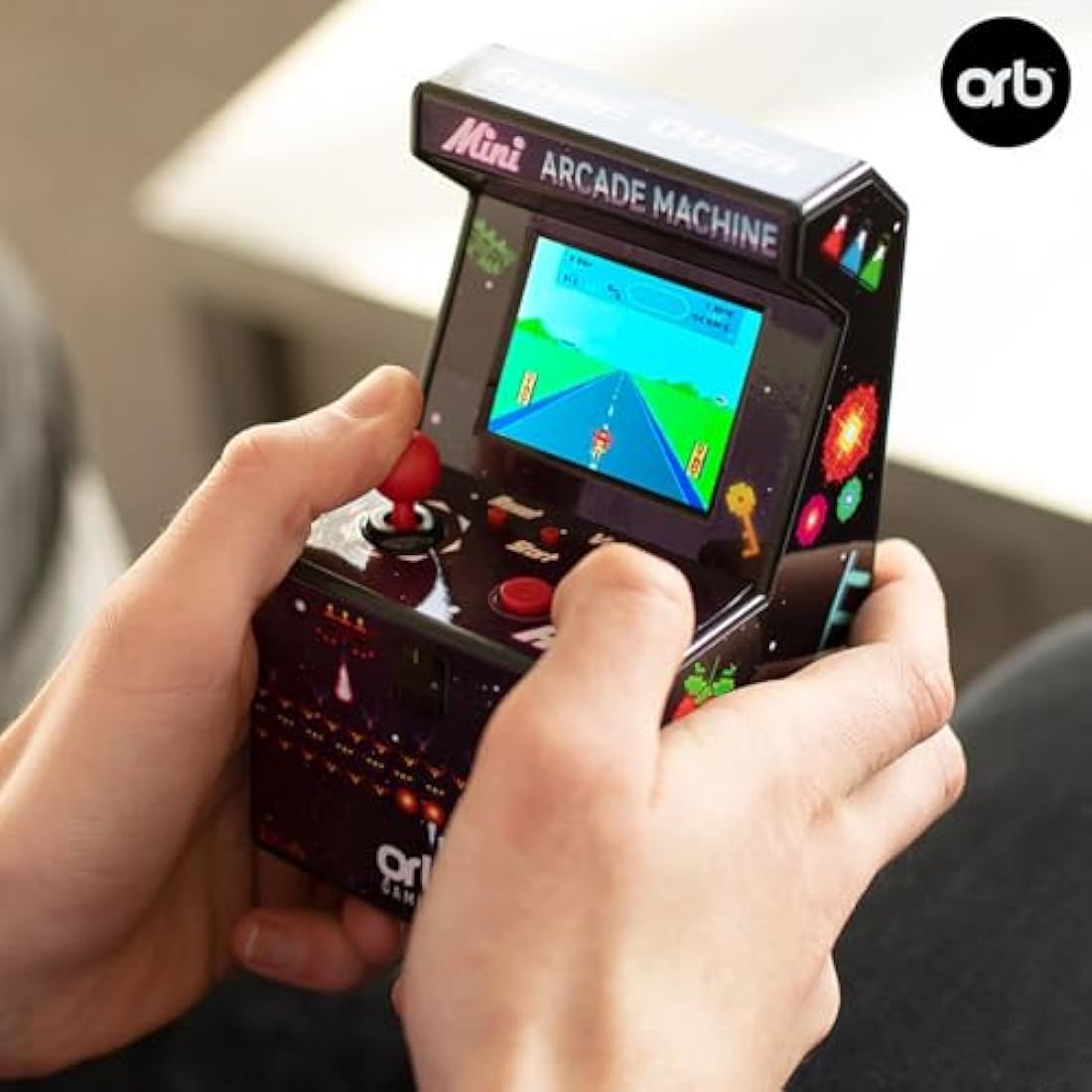 Orb Mini Retro Handheld Games Console & Arcade Bundle - 1 x 150 In-Built Games Console & 1 x 240 In-Built Games Arcade, Full Colour LCD Screen - Thumbs Up!