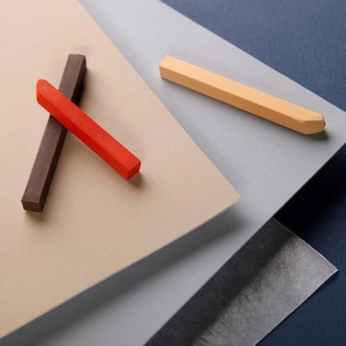 Clairefontaine - Ref 96112C - Pastelmat Pastel Card Pad No.4 (12 Sheets) - 360gsm Card - 30 x 40cm - Assorted Colours - Specially Formulated For Use With Pastels