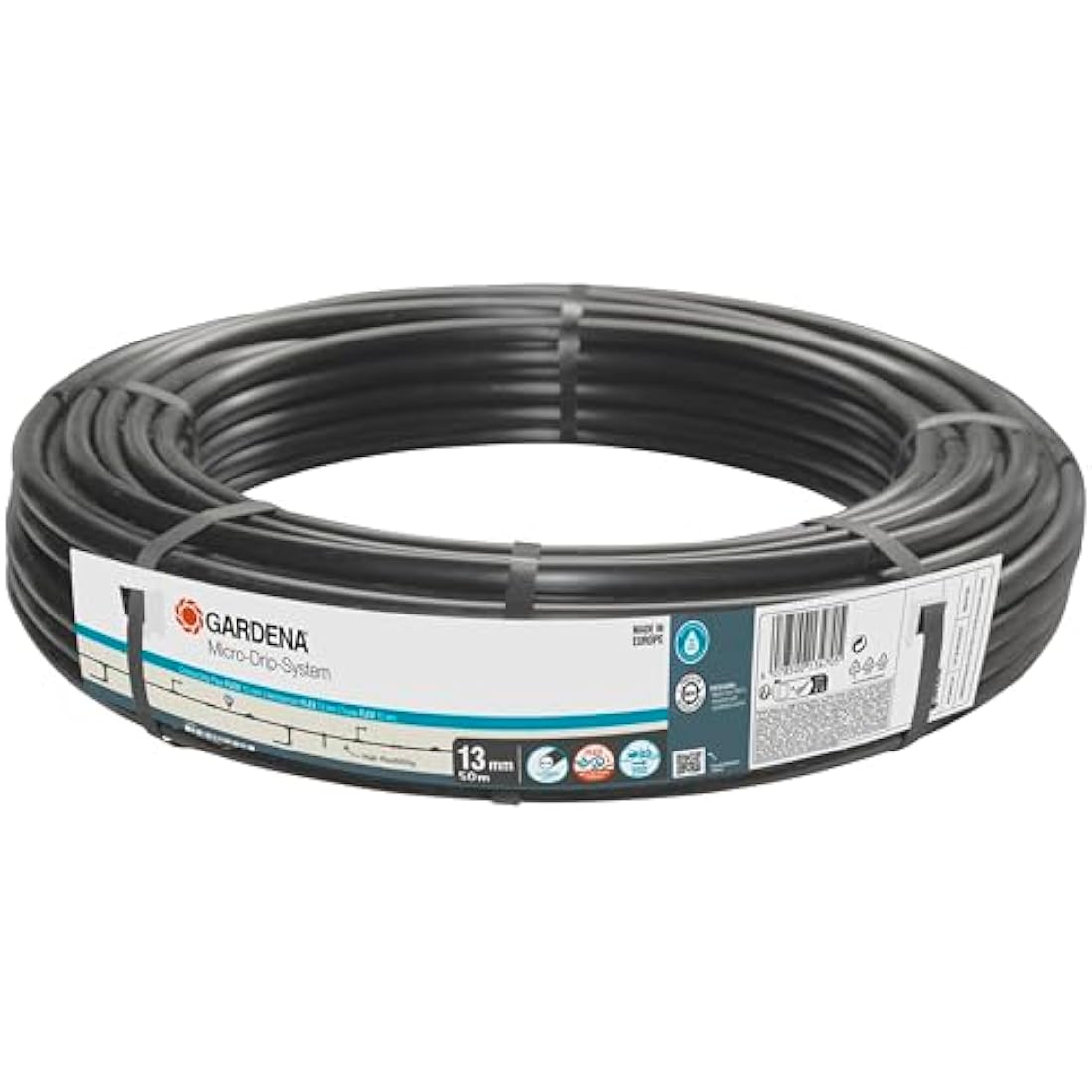 Gardena Micro-Drip System Connecting Pipe: Central supply pipe, 13 mm (1/2 inch), can be laid above or below ground, UV-stabilised, 50 m (1347-20)