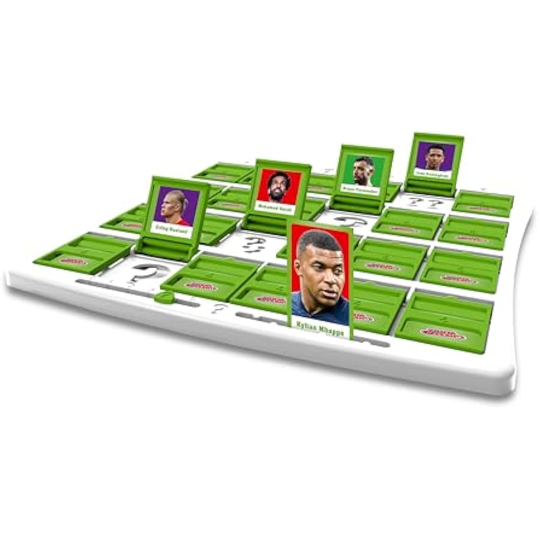 Winning Moves World Football Stars Guess Who? Board Game Green, Play with Messi, Neymar, Harry Kane, Salah, easy to set up, gift for ages 6 plus