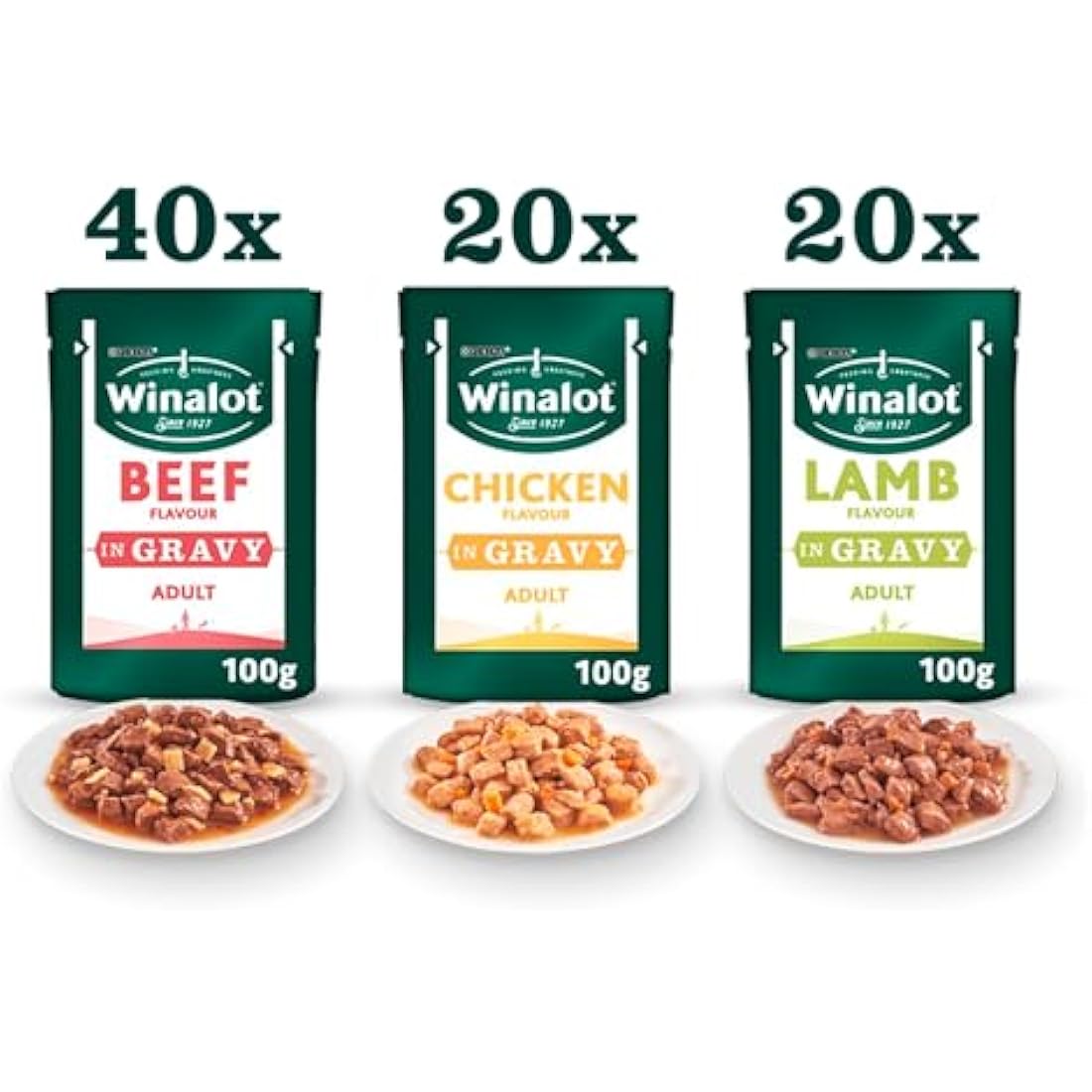 Winalot Meaty Chunks Mixed in Gravy Wet Dog Food 80x100g