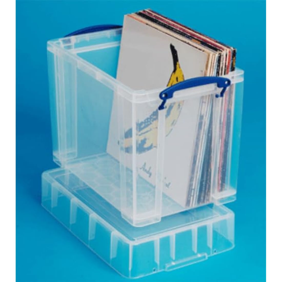 Really Useful Plastic Storage Box 19 Litre with XL Lid Clear - Secure, Transparent, and Stackable Storage Solution for 12" Files (39.5 x 33 x 25.5 cm)