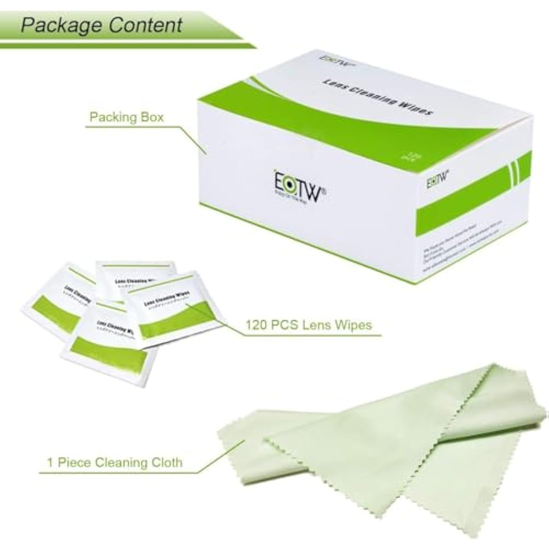 Screen Wipes Individually Wrapped, EOTW 120 Computer Glasses Screen Cleaner Wipes for Monitor/Laptop/iPad/Mobile Phone/LCD TV/Tablet PC/Keyboard Cleaning Kit