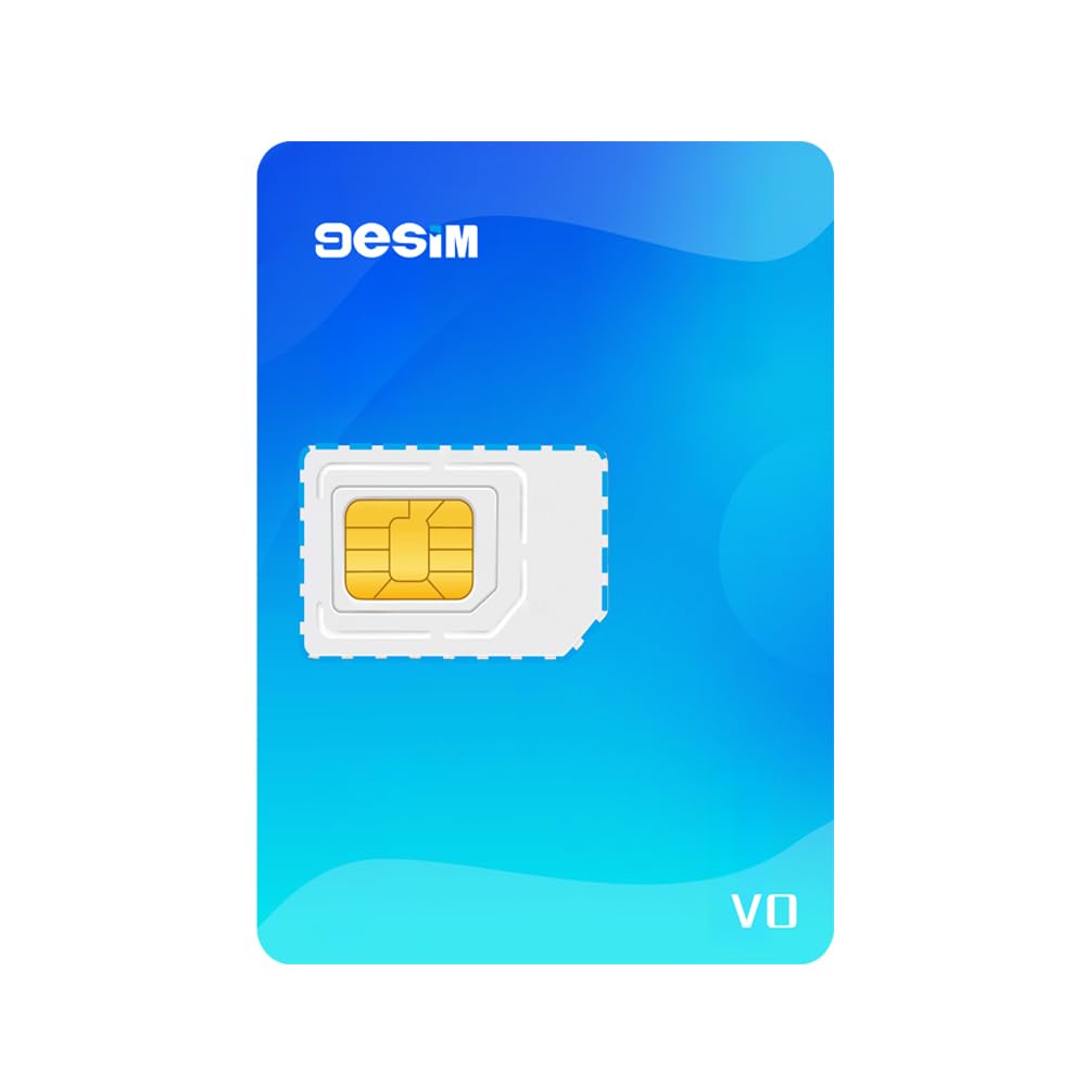 9esim v0 esim adapter for unlocked android phone international travel europe usa japan china unlimited data sim card pre-cut for easy use (physical
