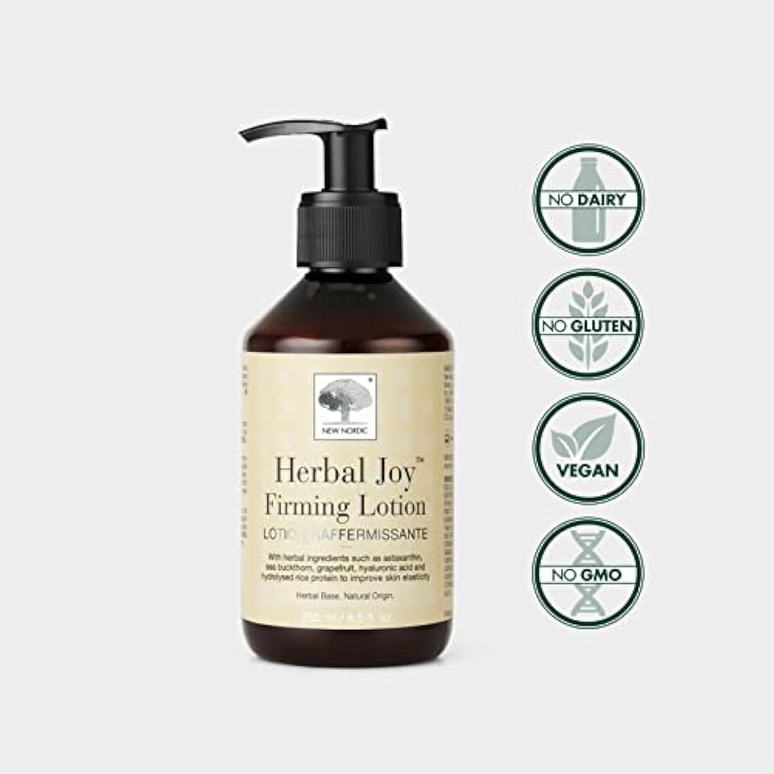 New Nordic Herbal Joy Firming Body Lotion with Shea Butter for Hydrated Skin, Smoothing, Firming, & Nourishing Formula for a Youthful Glow, 250ml