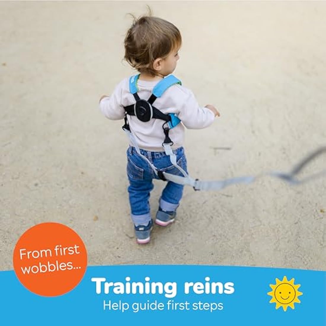 Trunki ToddlePak - Fuss Free Baby Walking Reins and Toddler Safety Harness – Bert Bear (Blue)