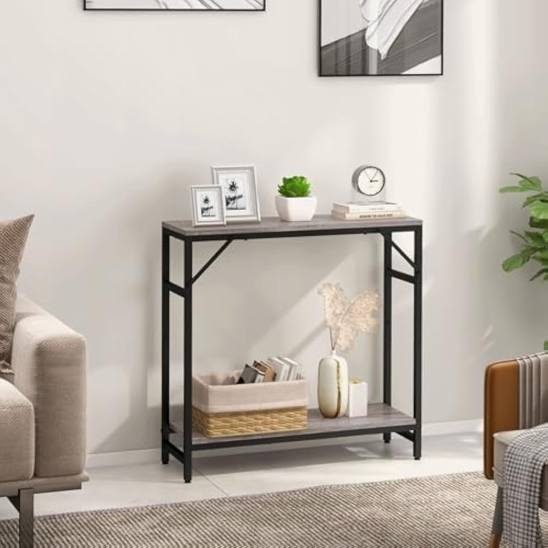 Livofloral Entryway Table, Narrow Sofa & Console Tables, Behind Couch Table for Hallway Bedroom Living Room Foyer Office