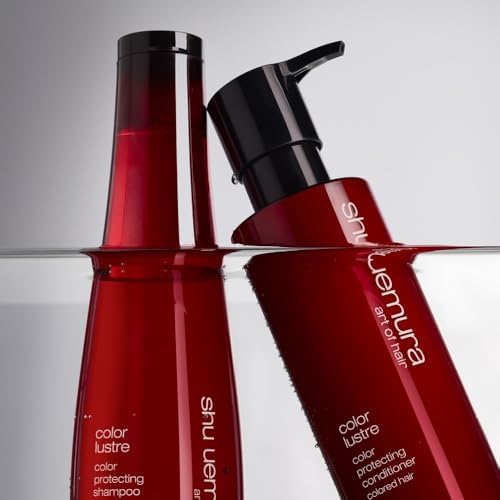 Shu Uemura, Brilliant Glaze Shampoo Color Lustre, Colour-Treated Hair, Enriched with Rose Oil and Goji Berry Extract, to Preserve Shine and Colour, 300 ml