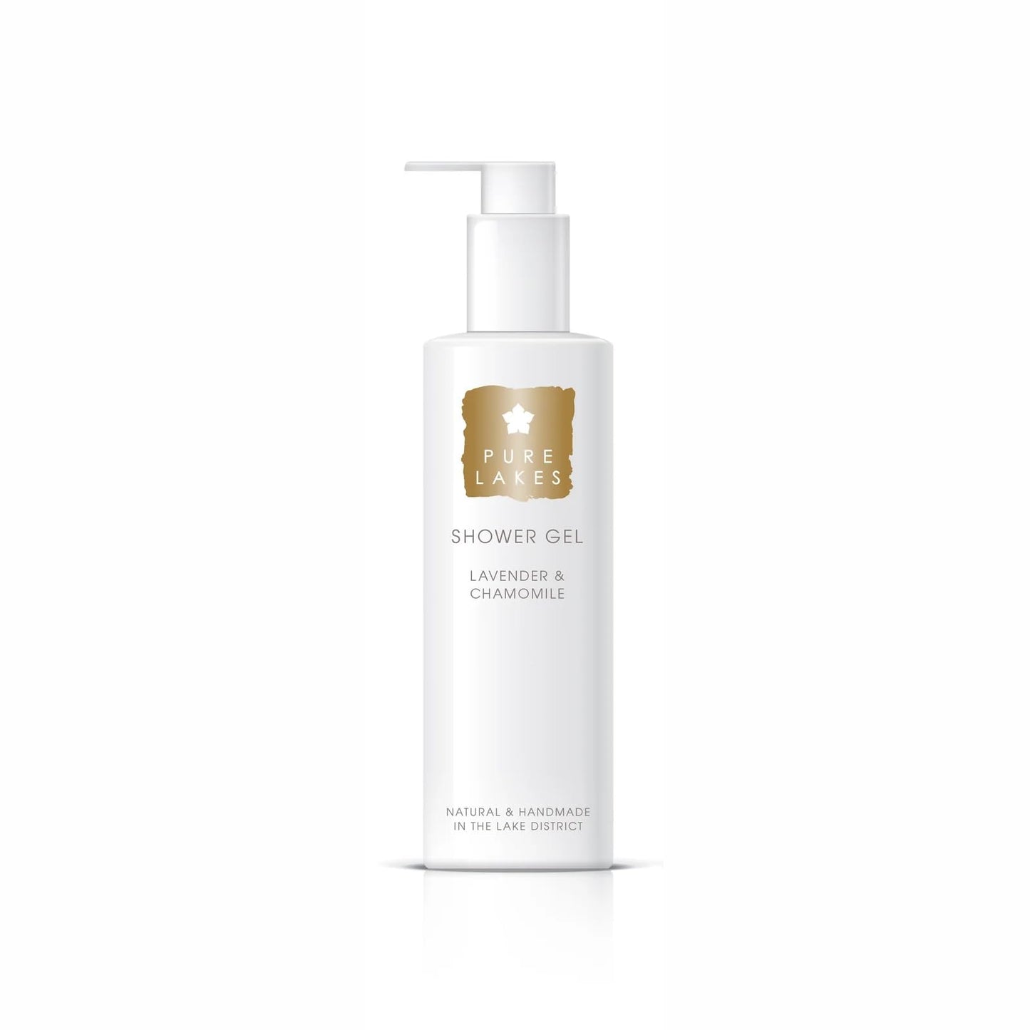 Pure Lakes Lavender & Chamomile Shower Gel - Pump | Organic Shower Gel with Lavender & Chamomile Essential Oils | Vegan Shower Gel Made with Organic