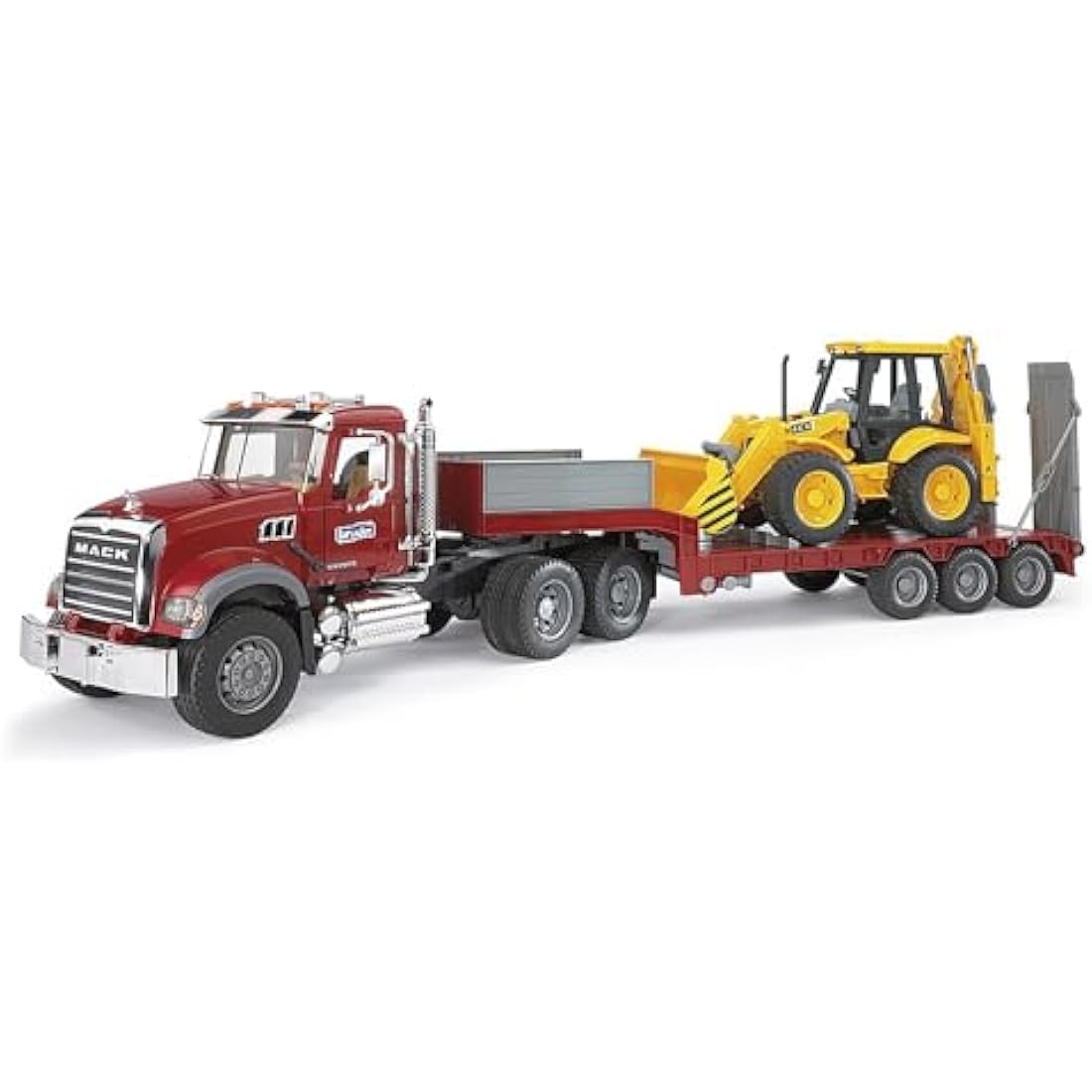 MACK Granite Truck Low Loader with JCB 4CX Backhoe Loader