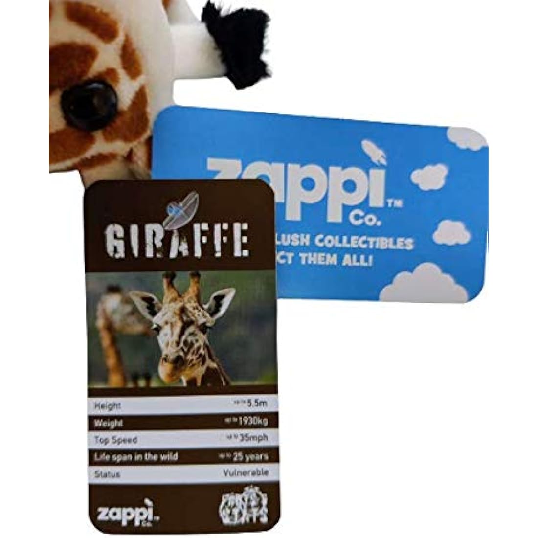 Zappi Co Children's Soft Cuddly Plush Toy Animal - Perfect Perfect Soft Snuggly Playtime Companions for Children (12-15cm /5-6") (Giraffe)