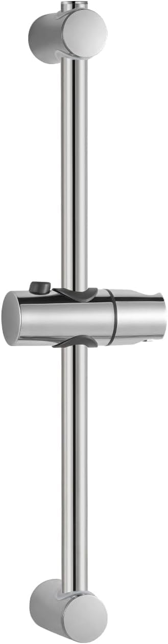 OFFO Shower Riser Rail, 70cm Wall-Mounted Adjustable Slider Bar with Shower Head Holder, Polished Face Finish